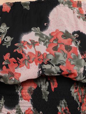 smocked waist floral top - 17478285 - Standard Image - 5
