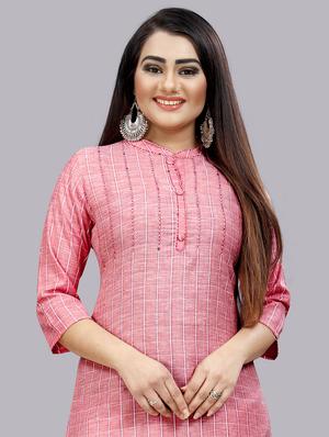 multi colored cotton straight kurta - 17478349 - Standard Image - 4