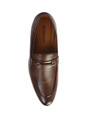 brown synthetic slip on loafers - 17478461 - Standard Image - 3