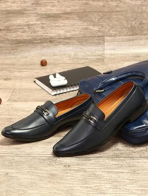 blue patent leather slip on loafers - 17478464 - Standard Image - 2