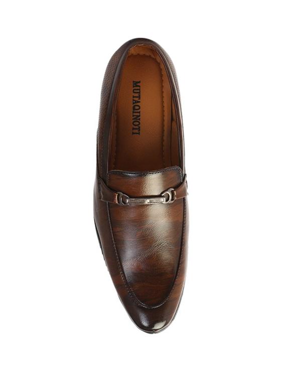 brown patent leather slip on loafers - 17478465 - Zoom Image - 4