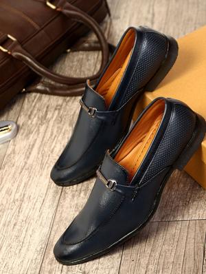 blue patent leather slip on loafers - 17478468 - Standard Image - 2