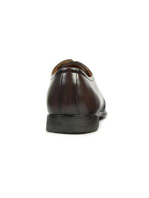 brown leatherette laceup brouges - 17478469 - Standard Image - 3