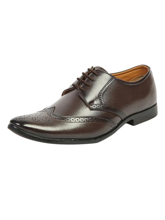 brown leatherette laceup brouges - 17478469 - Zoom Image - 1