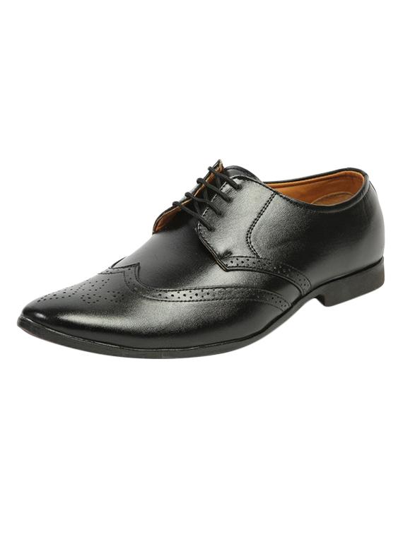 black leatherette laceup brouges - 17478470 - Zoom Image - 1