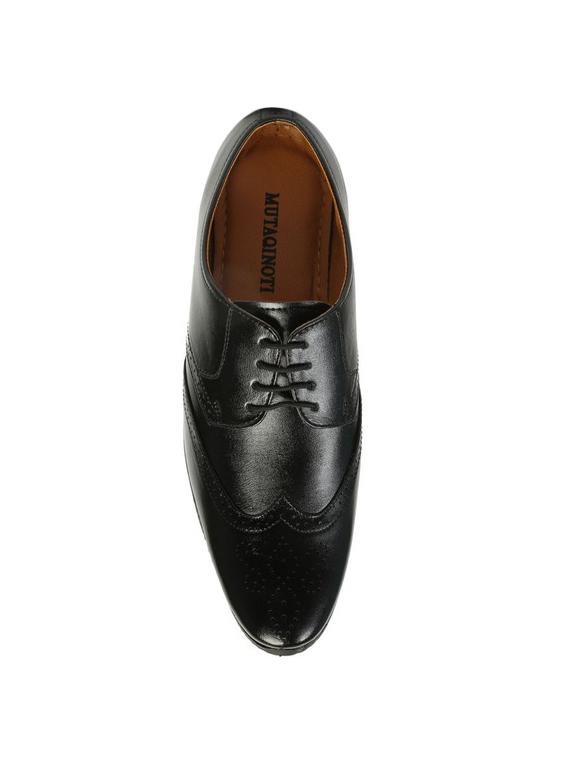 black leatherette laceup brouges - 17478470 - Zoom Image - 3
