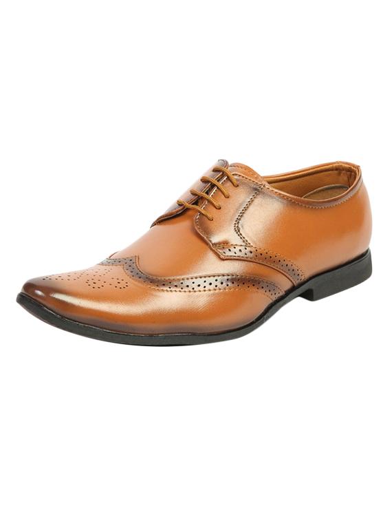 brown leatherette laceup brouges - 17478471 - Zoom Image - 1