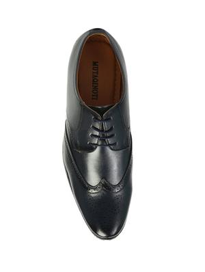 blue leatherette laceup brouges - 17478472 - Standard Image - 4