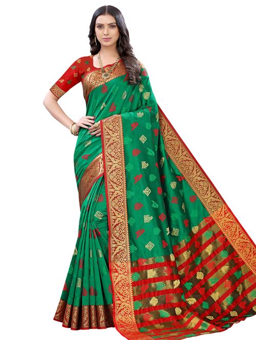 conversational banarasi saree with blouse - 17478509 - Standard Image - 1
