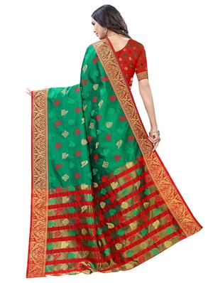conversational banarasi saree with blouse - 17478509 - Standard Image - 2