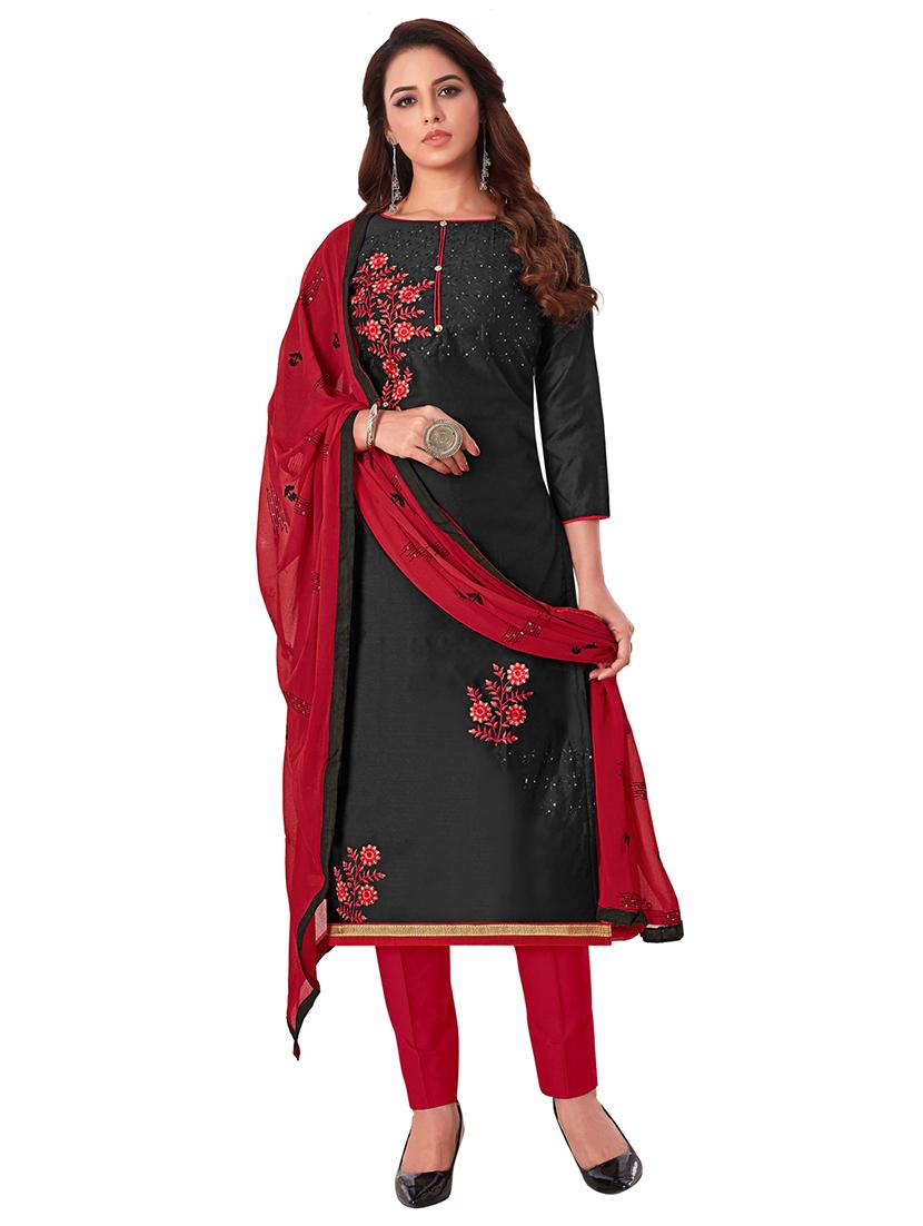 embroidered straight pants unstitched suit - 17478563 - Zoom Image - 1