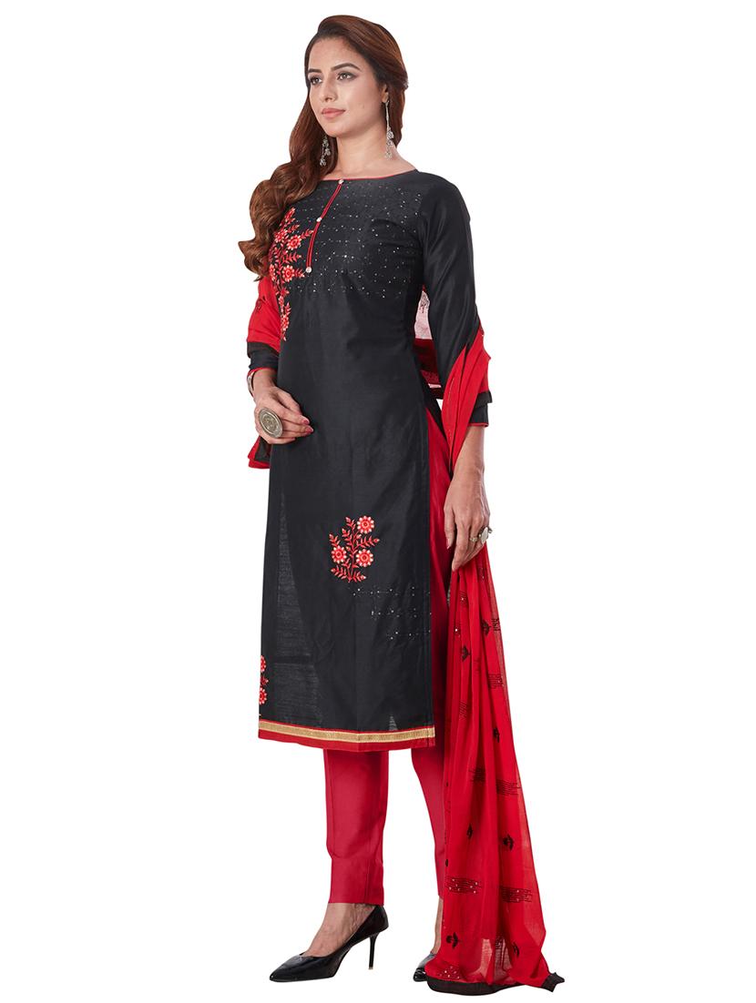 embroidered straight pants unstitched suit - 17478563 - Zoom Image - 2