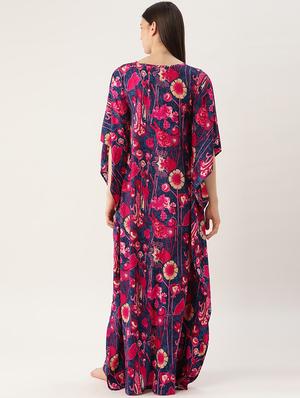 round neck floral kimono - 17478647 - Standard Image - 3