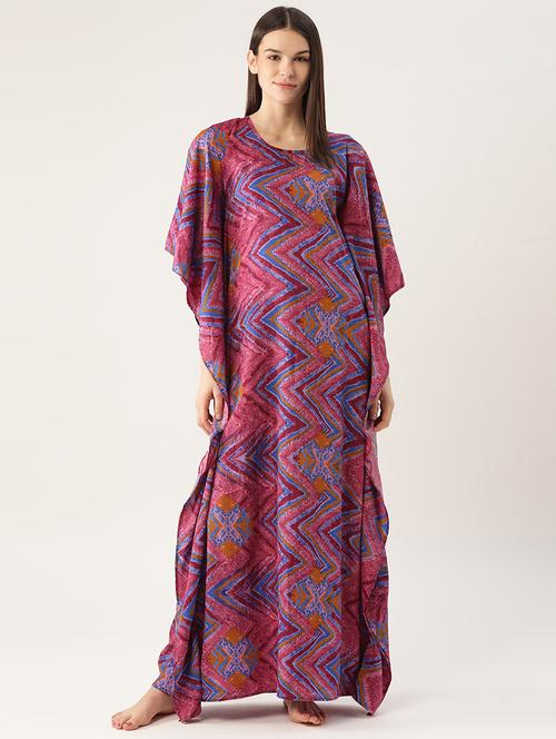 round neck chevron kimono - 17478648 - Standard Image - 1