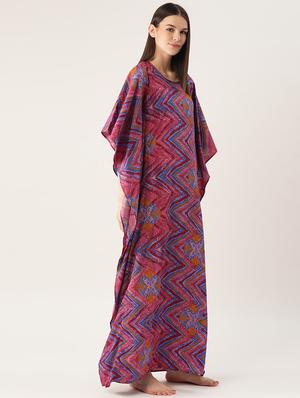 round neck chevron kimono - 17478648 - Standard Image - 2