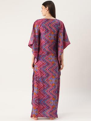 round neck chevron kimono - 17478648 - Standard Image - 3