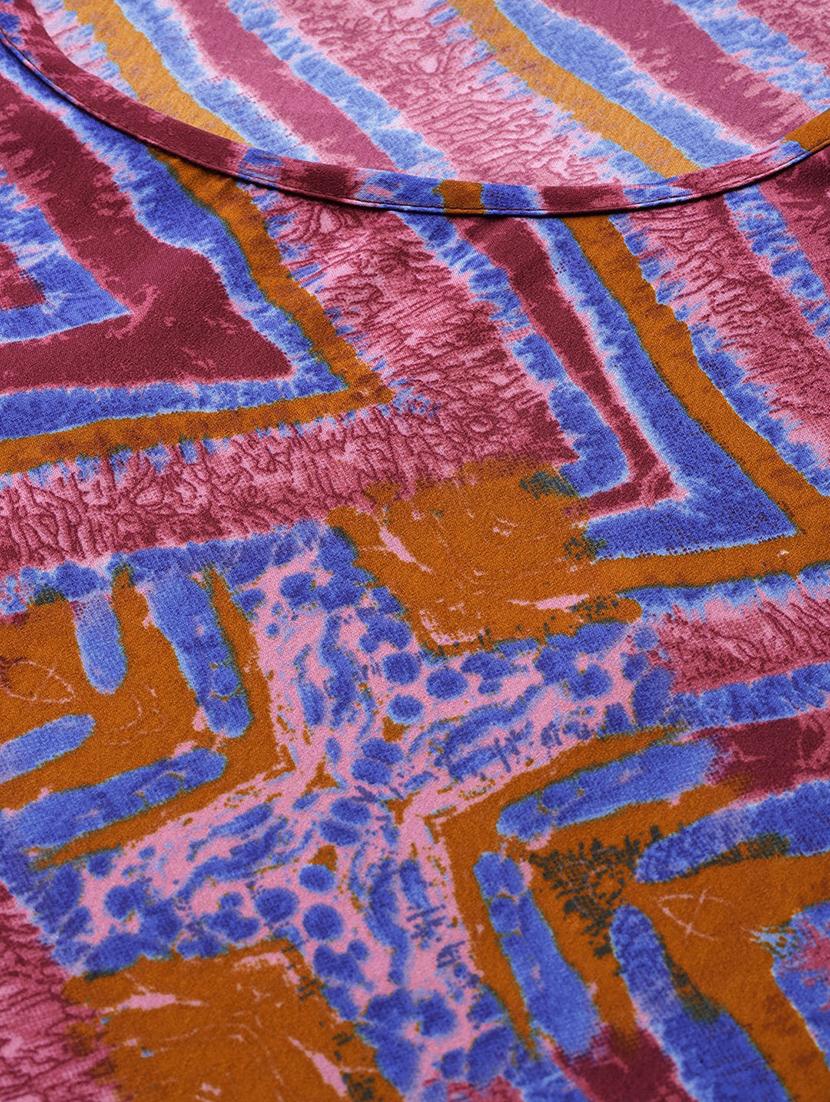 round neck chevron kimono - 17478648 - Zoom Image - 4