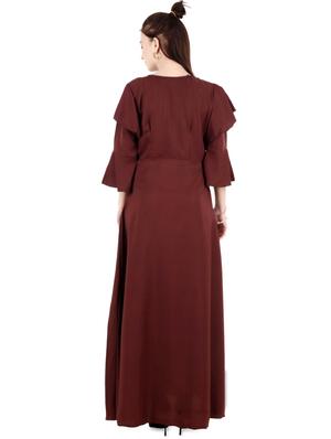 bell sleeves maxi dress - 17478936 - Standard Image - 3