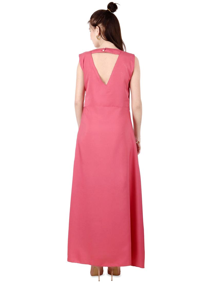 round neck maxi dress - 17478938 - Zoom Image - 3