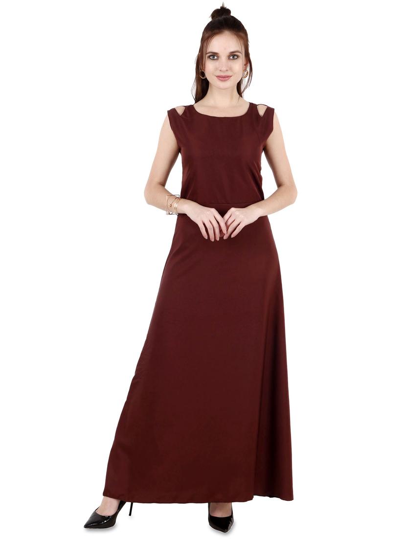 round neck maxi dress - 17478940 - Zoom Image - 1