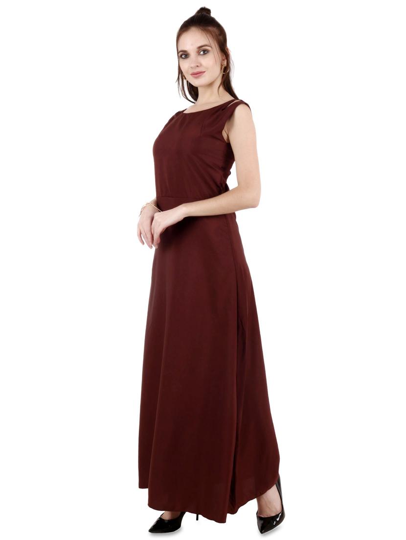 round neck maxi dress - 17478940 - Zoom Image - 2