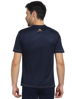 navy blue solid t-shirt - 17478973 - Standard Image - 3