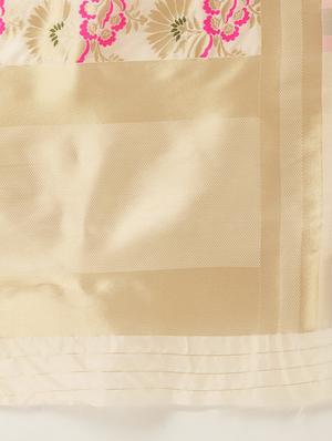 offwhite silk blend printed dupatta - 17479167 - Standard Image - 2
