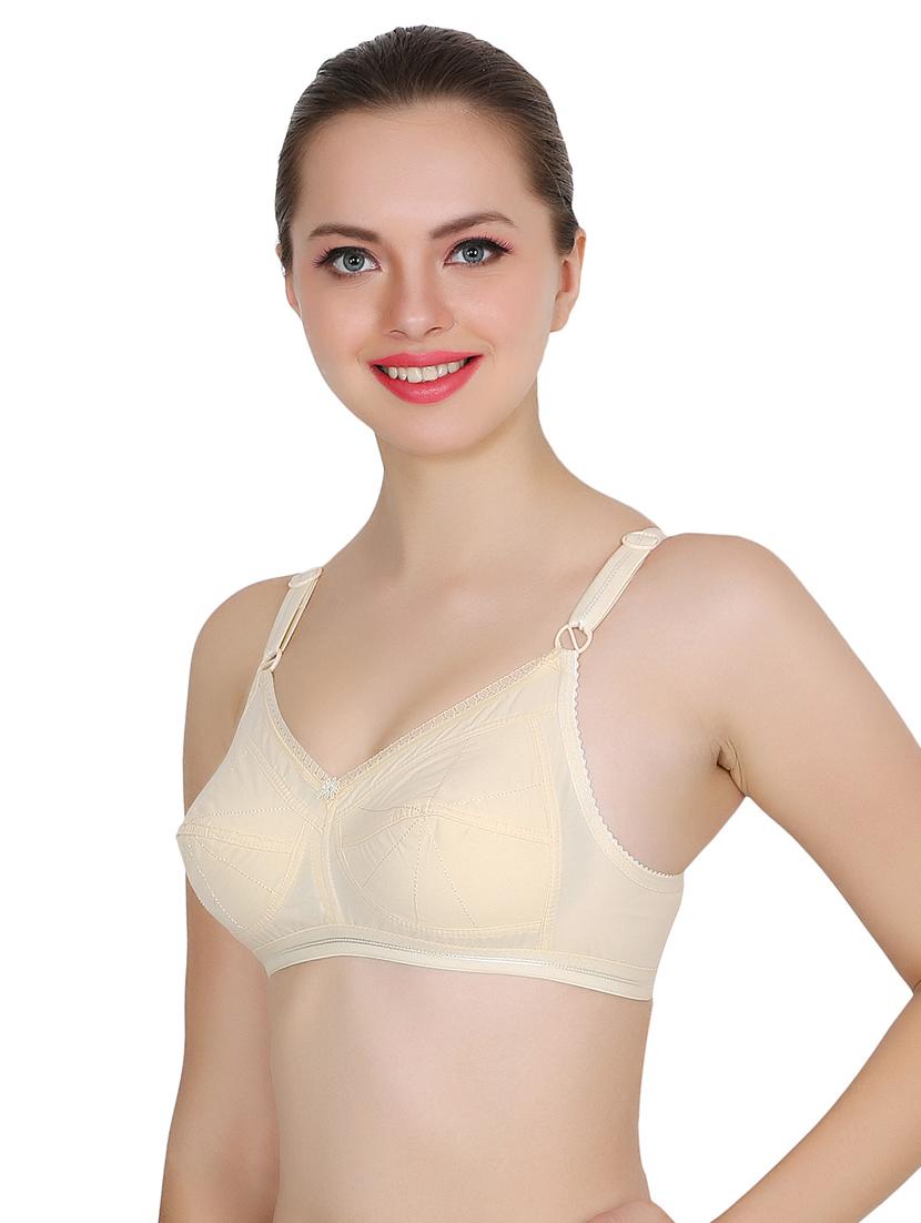 beige cotton regular bra - 17479206 - Zoom Image - 2