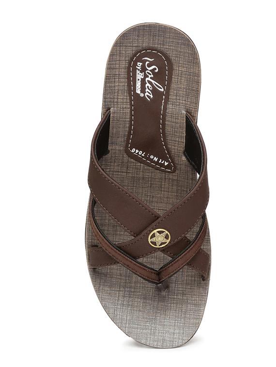 brown toe separator flip flop - 17479386 - Zoom Image - 4