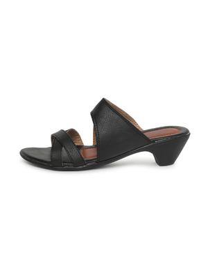 black slip on sandal - 17479464 - Standard Image - 3