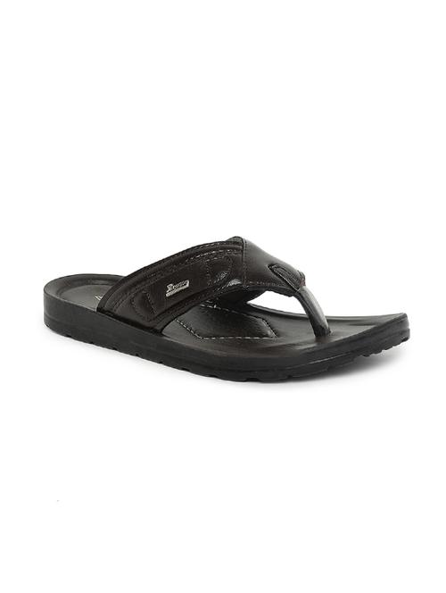 brown leatherette toe separator flip flops - 17479613 - Standard Image - 1