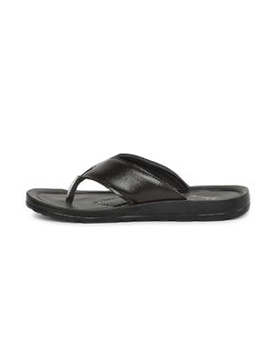 brown leatherette toe separator flip flops - 17479613 - Standard Image - 3