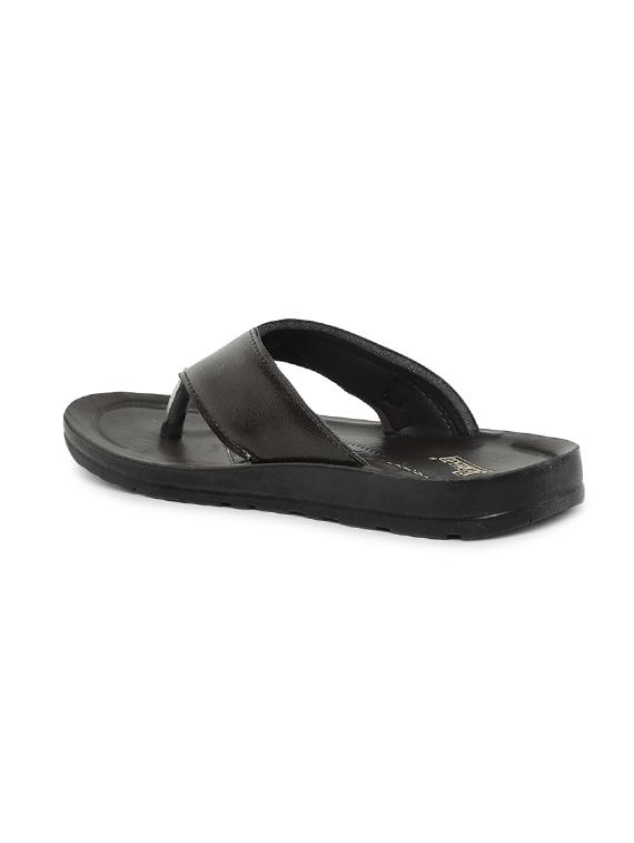 brown leatherette toe separator flip flops - 17479613 - Zoom Image - 2