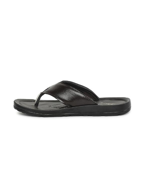 brown leatherette toe separator flip flops - 17479613 - Zoom Image - 3