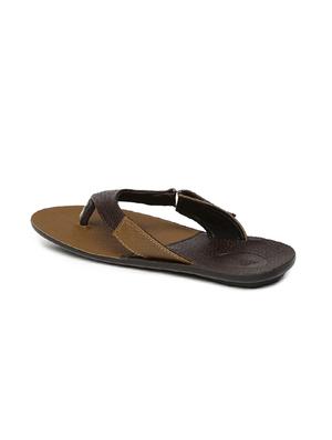 brown synthetic & mesh slip on slippers - 17479618 - Standard Image - 3