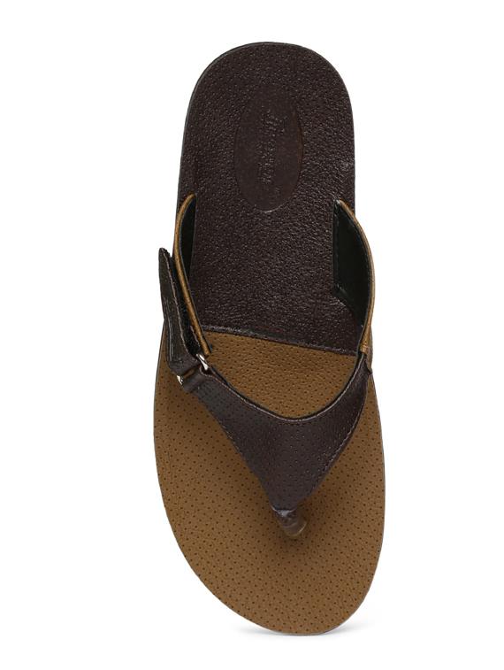 brown synthetic & mesh slip on slippers - 17479618 - Zoom Image - 4