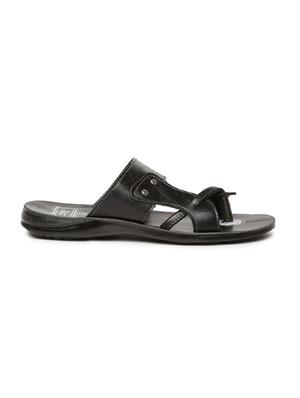 black synthetic & mesh slip on flip flops - 17479654 - Standard Image - 2