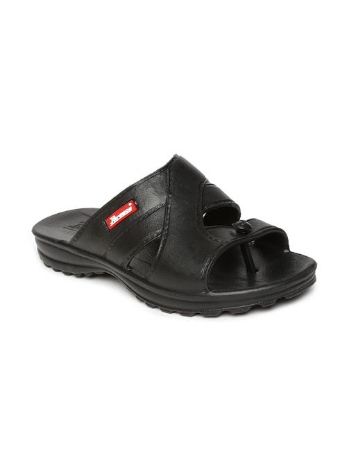 black pvc slip on flip flops - 17479664 - Standard Image - 1