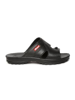 black pvc slip on flip flops - 17479664 - Standard Image - 2
