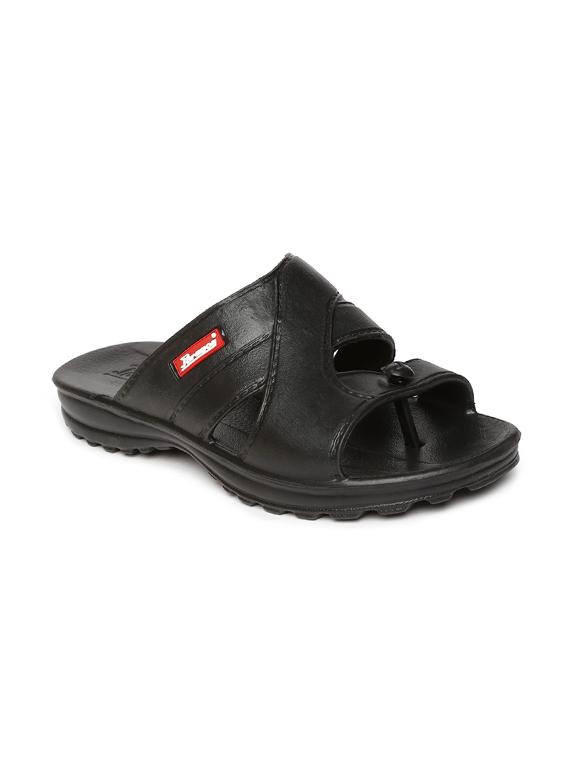 black pvc slip on flip flops - 17479664 - Zoom Image - 1