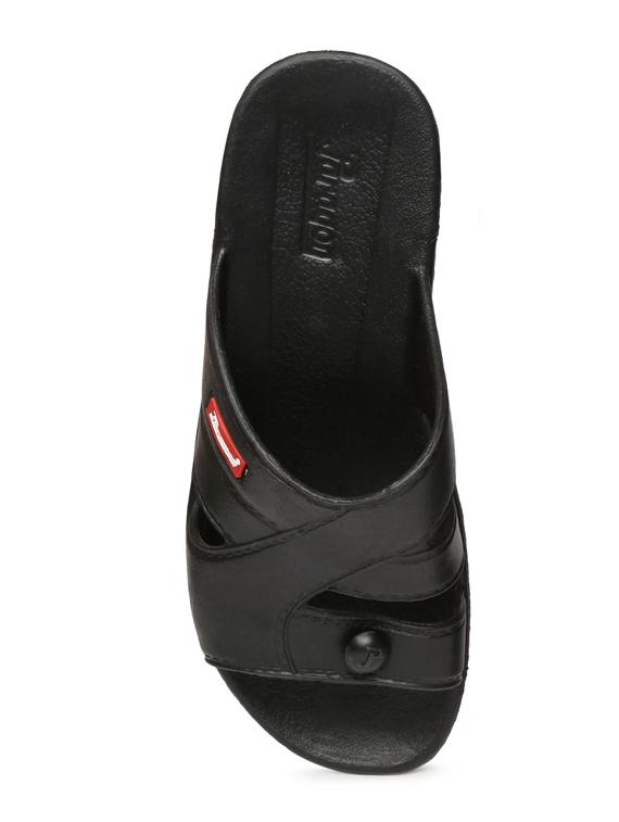 black pvc slip on flip flops - 17479664 - Zoom Image - 4