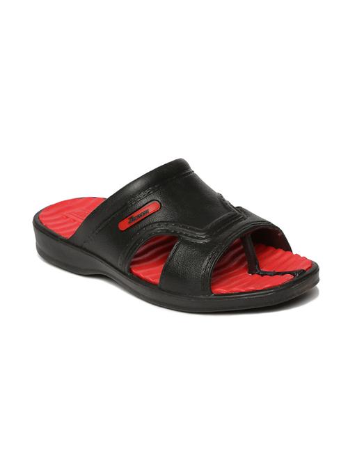 black pvc slip on flip flops - 17479671 - Standard Image - 1