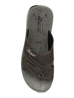 brown synthetic & mesh slip on slippers - 17479677 - Standard Image - 4