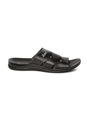 black synthetic & mesh slip on slippers - 17479678 - Standard Image - 2