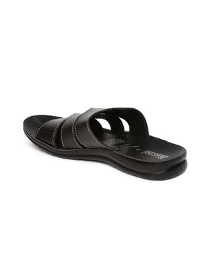 black synthetic & mesh slip on slippers - 17479678 - Standard Image - 3