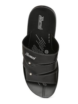 black synthetic & mesh slip on slippers - 17479678 - Standard Image - 4