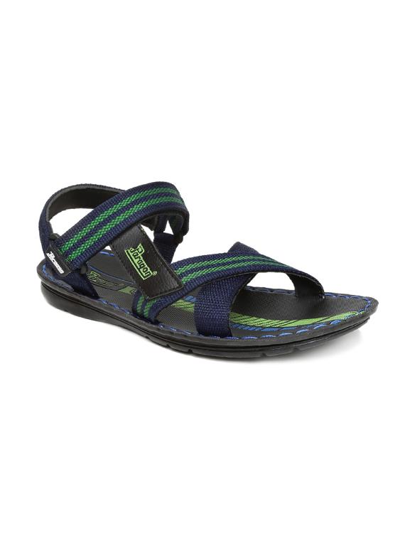 blue synthetic & mesh back strap floaters - 17479689 - Zoom Image - 1
