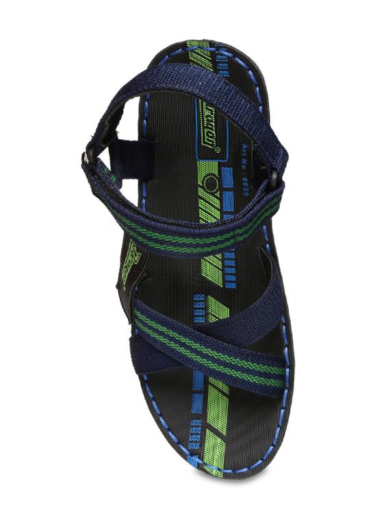 blue synthetic & mesh back strap floaters - 17479689 - Zoom Image - 4