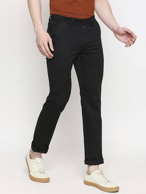 black solid chinos - 17480515 - Standard Image - 2