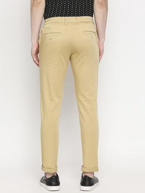beige solid chinos - 17480516 - Standard Image - 3